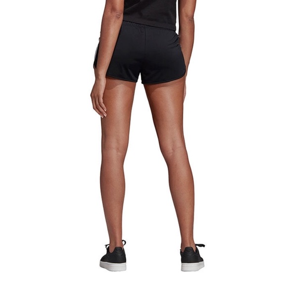 Adidas Women 3 Stripes Black & White Sports Shorts - Picture 2 of 8